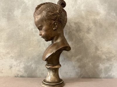 Büste aus Terrakotta und Marmor aus dem 19. Jahrhundert