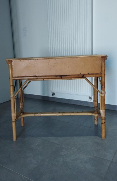 Consolle vintage in bambù nello stile di Vivai del Sud