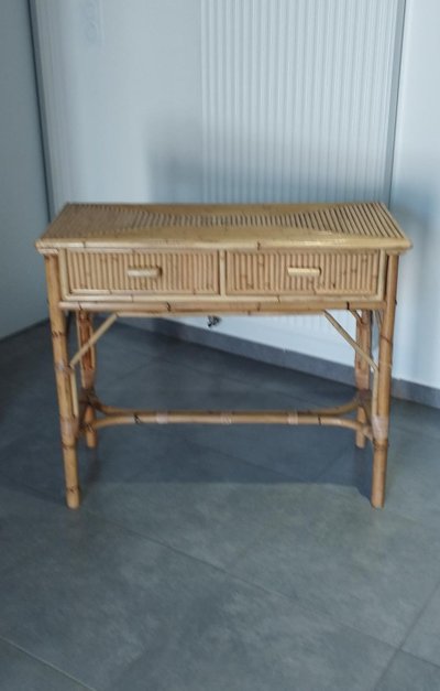 Consolle vintage in bambù nello stile di Vivai del Sud
