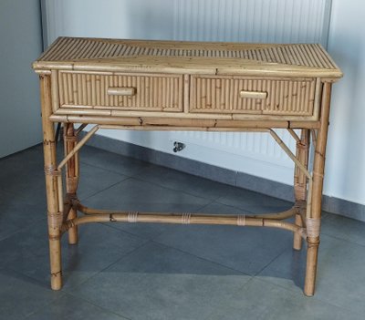 Consolle vintage in bambù nello stile di Vivai del Sud