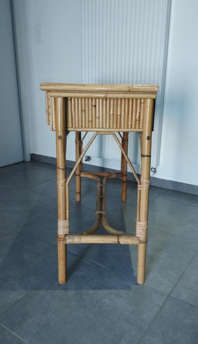Consolle vintage in bambù nello stile di Vivai del Sud