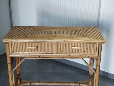 Consolle vintage in bambù nello stile di Vivai del Sud