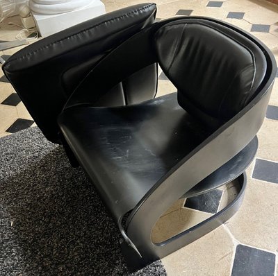 Fauteuils Joe Colombo Noirs