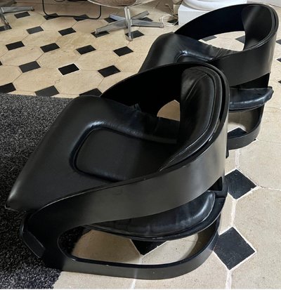 Fauteuils Joe Colombo Noirs