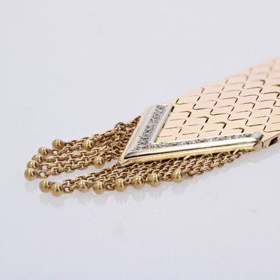 Bracciale con cintura in oro e diamanti retrò