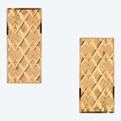 Boutons De Manchettes En Or Ciselé