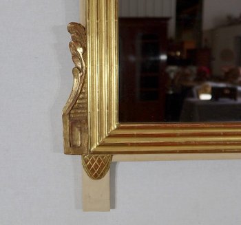  Gilded wood mirror with gold leaf Louis XVI - 2nd part XIXth century