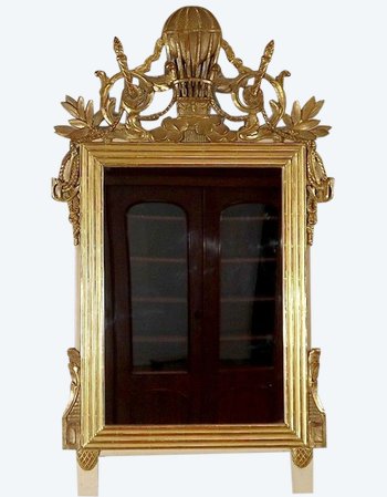  Gilded wood mirror with gold leaf Louis XVI - 2nd part XIXth century