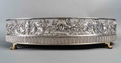 Surtout de style Empire XIXème siècle en métal argenté