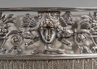 Surtout de style Empire XIXème siècle en métal argenté