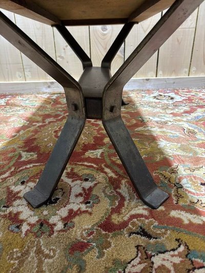 70s wood and ceramic coffee table