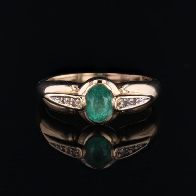 Emerald Diamond Ring Used