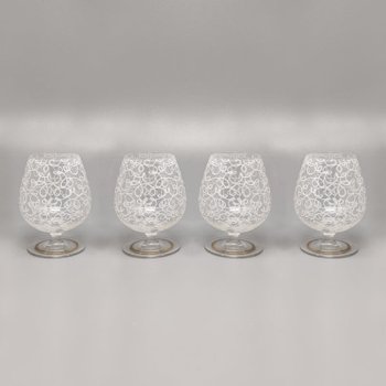 1960 Wunderschönes Cocktail-Shaker-Set mit vier Gläsern. Hergestellt in Italien