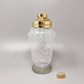 1960 Wunderschönes Cocktail-Shaker-Set mit vier Gläsern. Hergestellt in Italien
