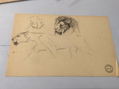 Le lion et la lionne de René Hérisson 