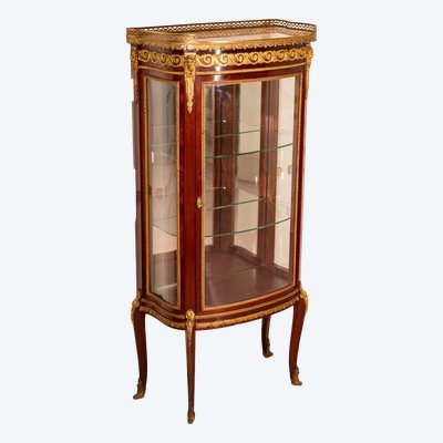 Curved mahogany display case, Napoleon III