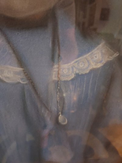 Pastell Gemälde Junges Mädchen Mit Halskette