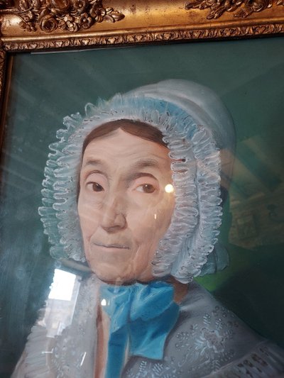 Orsolini Dipinto Ritratto di una vecchia Pastello 1841
