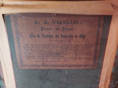 Orsolini Dipinto Ritratto di una vecchia Pastello 1841