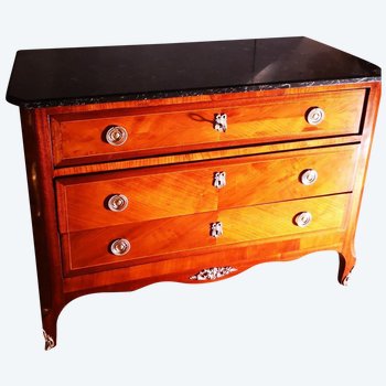 Commode - Placage bois du fruitier - Fin XIXème siècle 