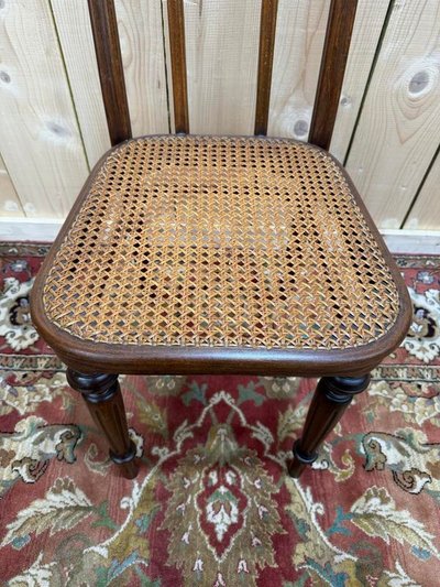 Set of 6 restored Thonet cane bistro chairs