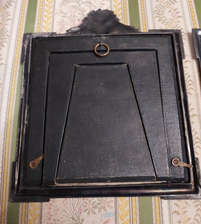 Paar Silberne Bronze-Rahmen