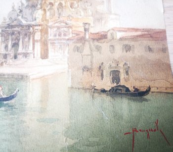 Zeichnung - Aquarell - Veduta - E. Brugnoli (1859-1944)