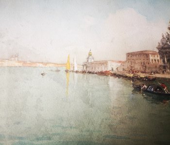 Zeichnung - Aquarell - Veduta - E. Brugnoli (1859-1944)