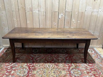 Louis XV style farm table in solid oak 228 cm