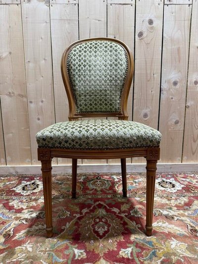 Suite of 4 Louis XVI style "Horseshoe" chairs