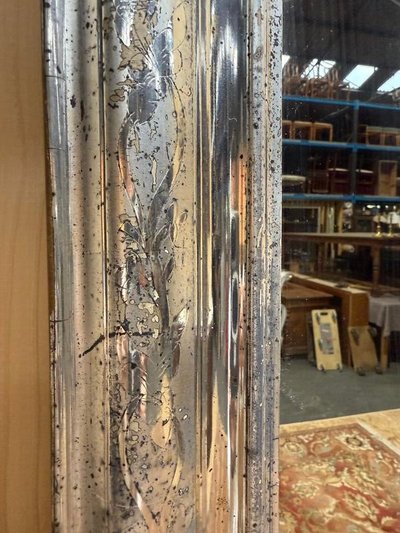 Louis Philippe period silver mirror