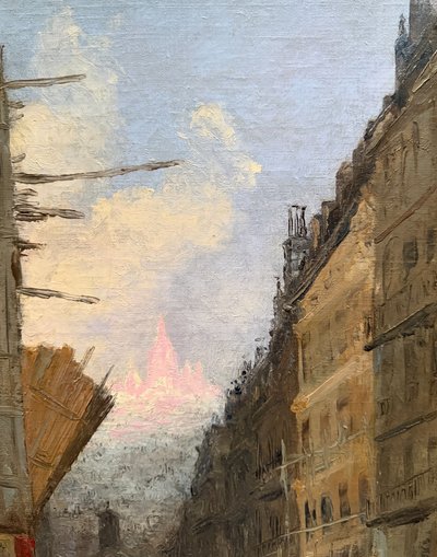 Louis Abel Truchet (1857-1918) - Paris, Rue Lafitte, Notre Dame de Lorette et le Sacré Coeur