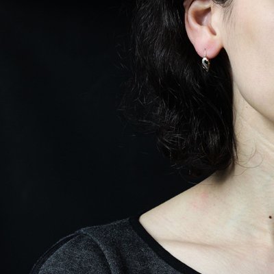 Boucles D’oreilles Saphirs Deux Ors En Dormeuses
