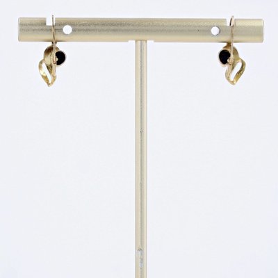 Boucles D’oreilles Saphirs Deux Ors En Dormeuses