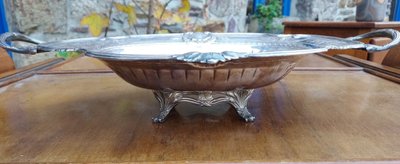 Silver-plated metal bowl by Victor Saglier