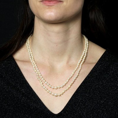 Collier De Perles De Culture Double Rang