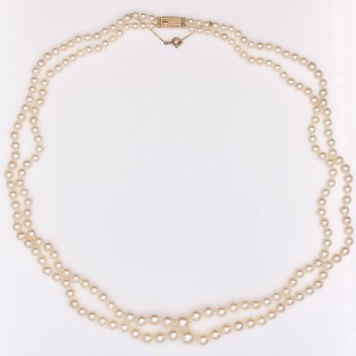 Collier De Perles De Culture Double Rang