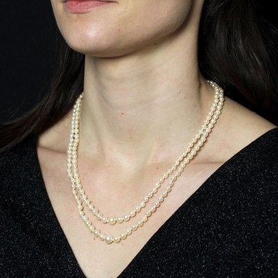 Collier De Perles De Culture Double Rang