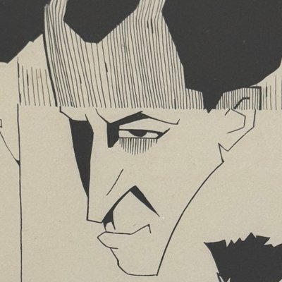 Caricature par Serge Czerefkov Serge Grès représentant André Salmon