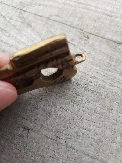 Brutalist Bronze Pendant