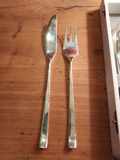 Ercuis Modernist Fish Service Horizon Model