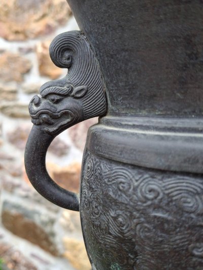 Large 19th Century Japanese Bronze Vase