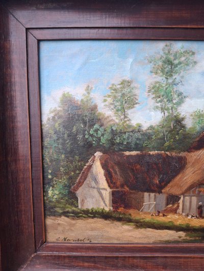 Gemälde Öl Auf Leinwand Gabriel Marechal 1896 Bild