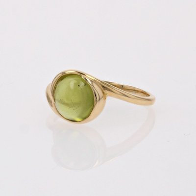 Bague Péridot Cabochon Or Jaune