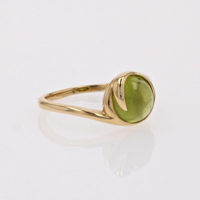 Bague Péridot Cabochon Or Jaune