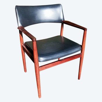 Fauteuil de bureau - Palissandre - Erik Worts - Vers 1960