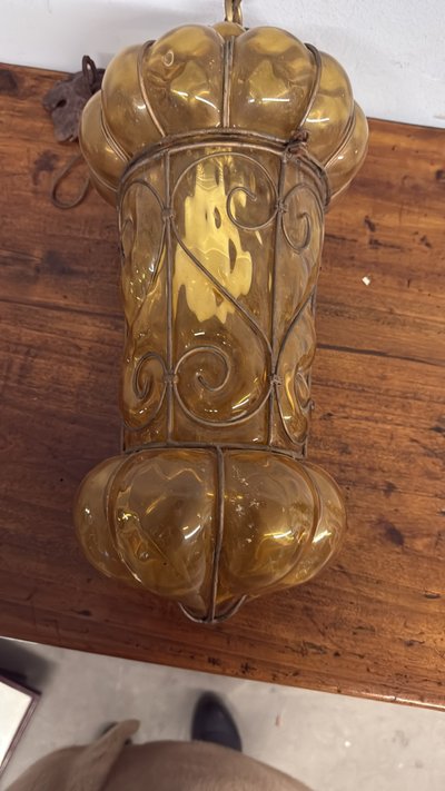 Antique Murano glass lantern, 19th century, 48x30cm