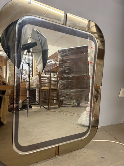 1970s space age mirror, 84x66cm