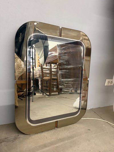 1970s space age mirror, 84x66cm