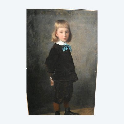 Schönes Ganzkörper-Kinderporträt aus dem 19. Jahrhundert, signiert von Blanchard